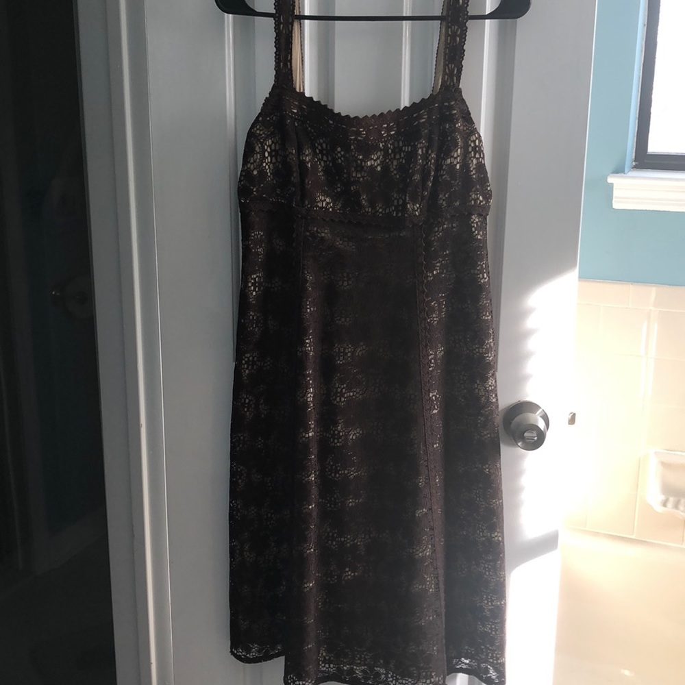 Brown and Nude Dress